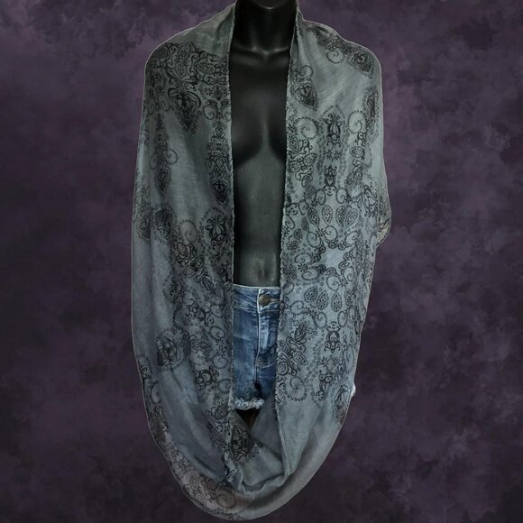 Whimsigoth Paisley Infinity Scarf - Picture 4 of 5